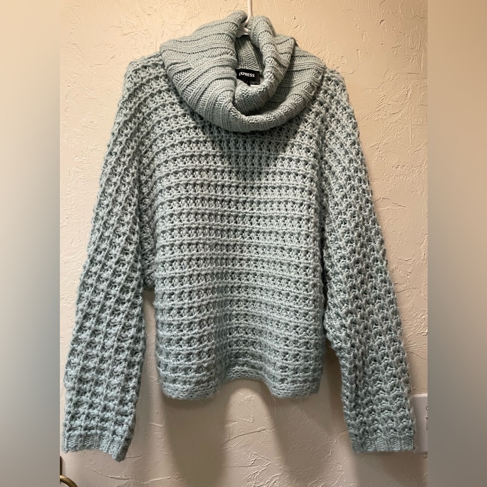 Scarf neck sweater